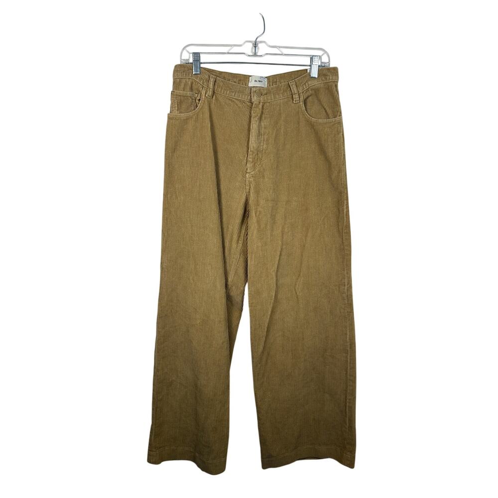 DL1961 Zoie Wide Leg Pants Women 29 Tan Brown Excellent Corduroy‎ High Rise 90s